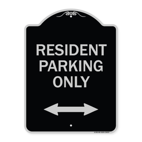 Signmission Reserved Parking Resident Parking Heavy-Gauge Aluminum Architectural Sign, 24" x 18", BS-1824-23039 A-DES-BS-1824-23039 - main